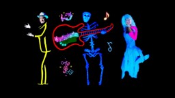 16x9 Black Light Theatre HILT images OF love MUSIC